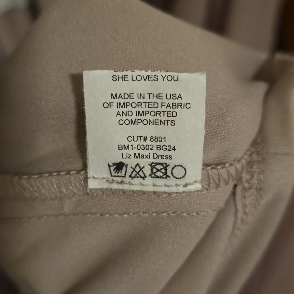 Show Me Your Mumu Bridesmaid Party Dress Liz Long side Tie Dune/ Tan NWT Sz S - Picture 8 of 8